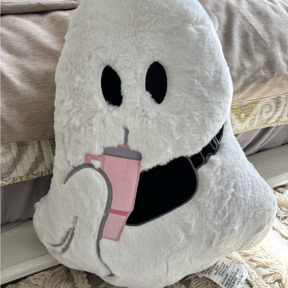 Spooky Nights ghost pillow with pink Cup cup pink Viral Halloween